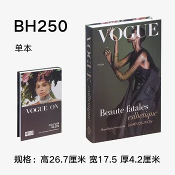 

Modern Simulation Fashion Book Home Decor Club Hotel Model Room Study Soft Fake Book Decoration For Women's Living Room Props