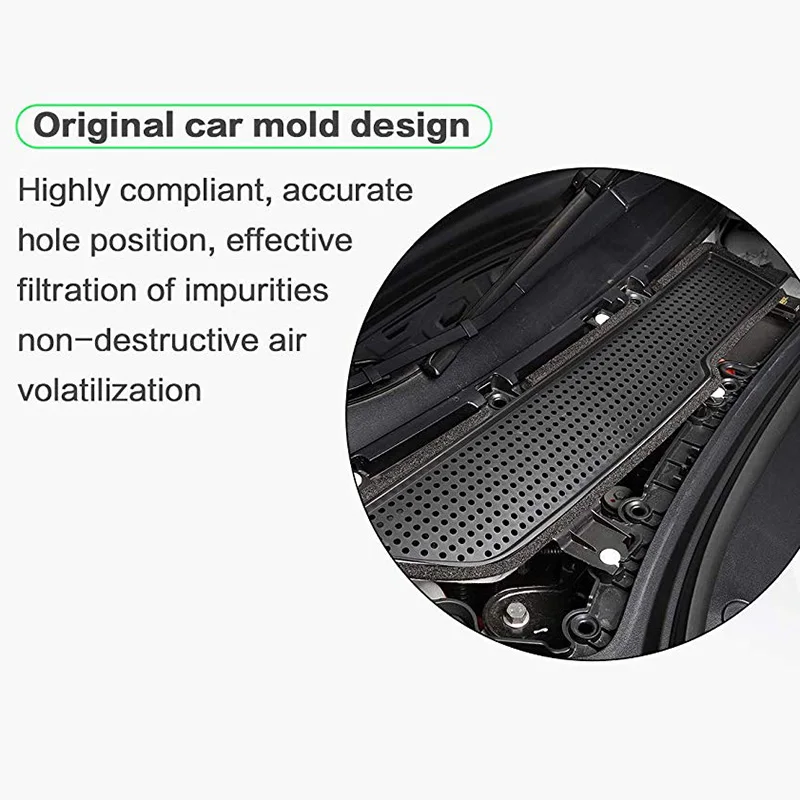 Защита Крышки впуска воздуха автомобиля, эффективно предотвращает падение от засорения, ABS пластик вентиляционное отверстие впускного капота Крышка для Tes