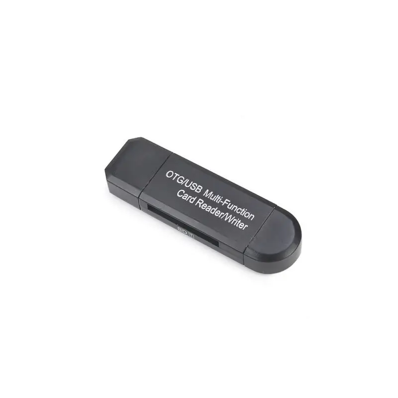 USB 2,0+ OTG Micro SD/SDXC TF кард-ридер адаптер Многофункциональный U диск ПК телефоны карта памяти - Цвет: Черный