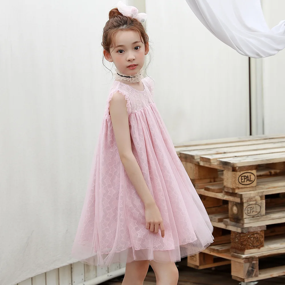 Hstore Toddler Kid Baby Girl Korean Version Printed Lace Patchwork Cheongsam Princess Dress 