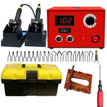 Wood Burning Soldering Irons Crafts Tools 25W AC 110V/220V STC T12 Digital Pyrography Pen Machine Kit Set US/EU/UK/AU Plug