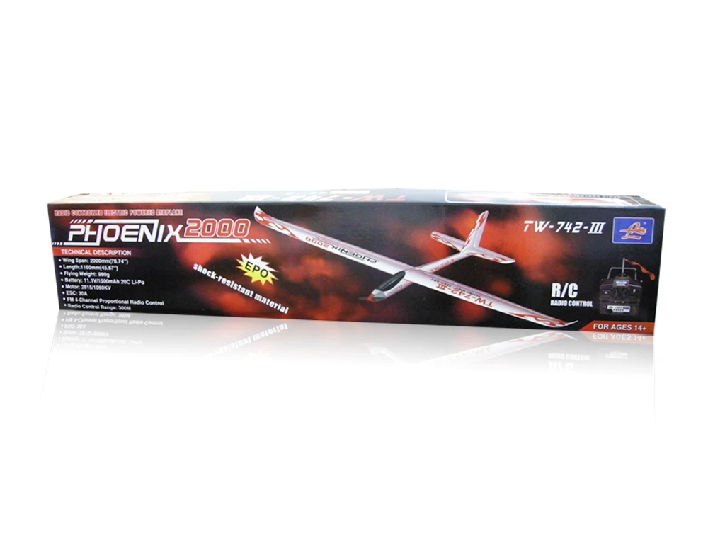 Volantex Феникс 2000 RC RTF планер модель самолета W/двигатель сервопривода 30A ESC Батарея