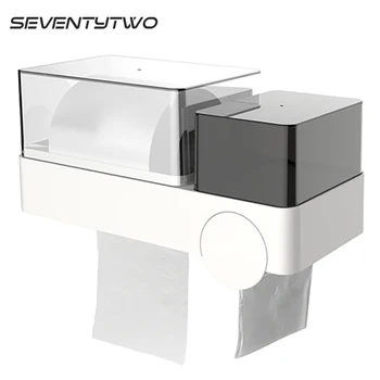 

Wall Mounted Toilet Paper Tray Toilet Paper Holder Waterproof Paper Tray Roll Paper Tube Storage Box Tray Shelf Bathroom Product