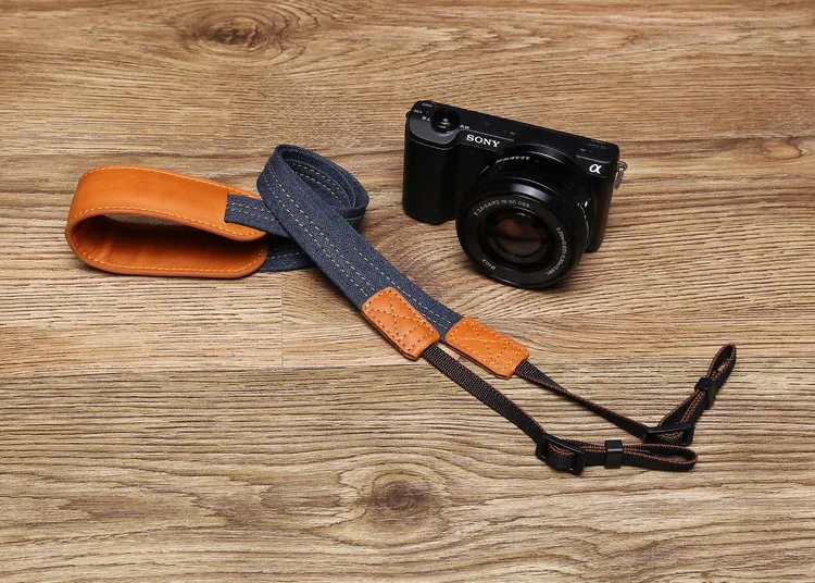 Из натуральной кожи джинсовый плечевой ремень DSLR шейный ремень для Canon/Nikon/sony/Panasonic/Sigma/Olympus/Fuji