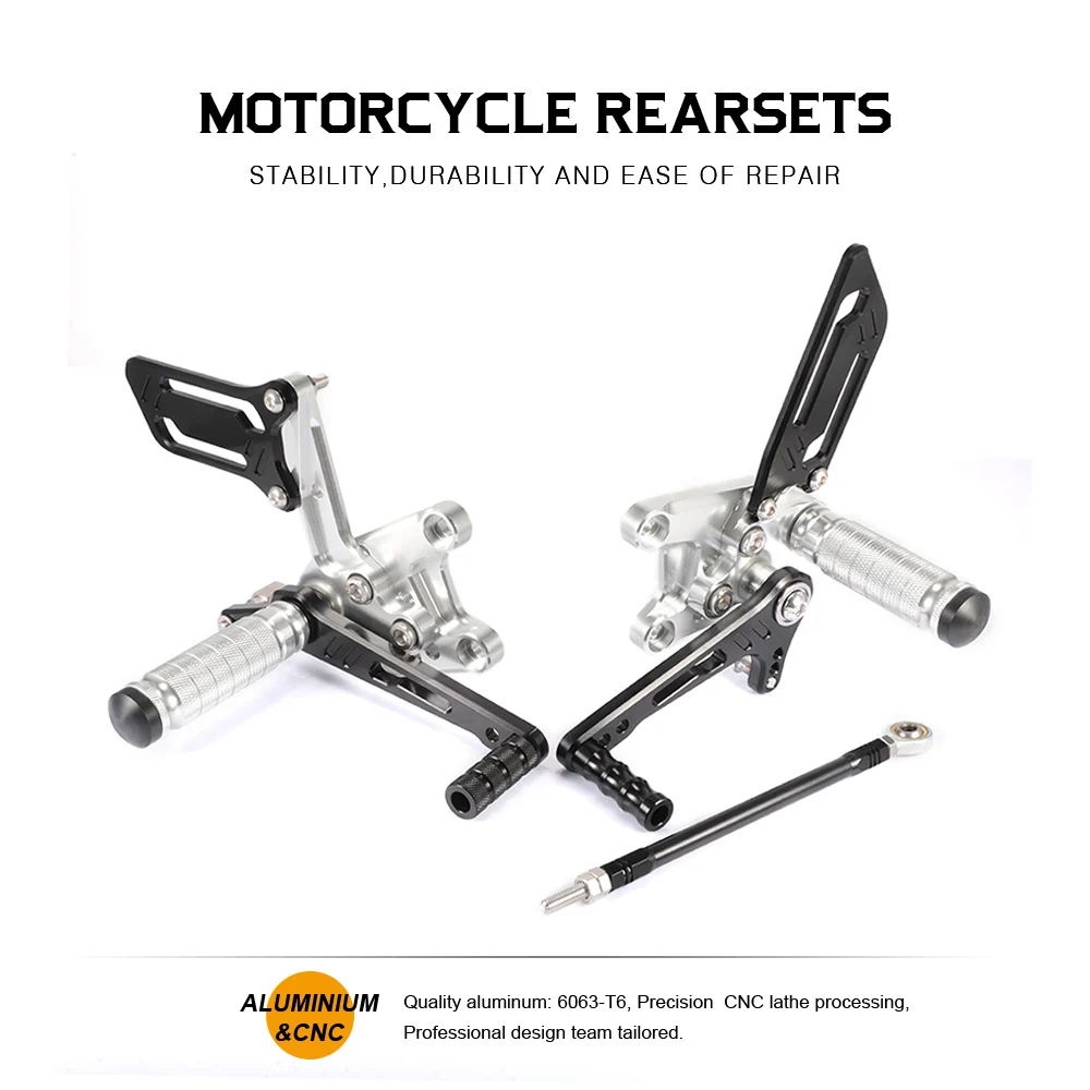 CNC мотоцикл подножка подножки Peg педаль Rearset серебряный стиль для Suzuki SV650 SV650S GSXR600 GSXR750 GSX1000 K1 D40