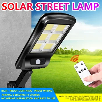 

Outdoor Solar LED Street Light Waterproof Wall Lamp PIR Sensor Human Induction COB Industrial Garden Square Highway Road Lamp