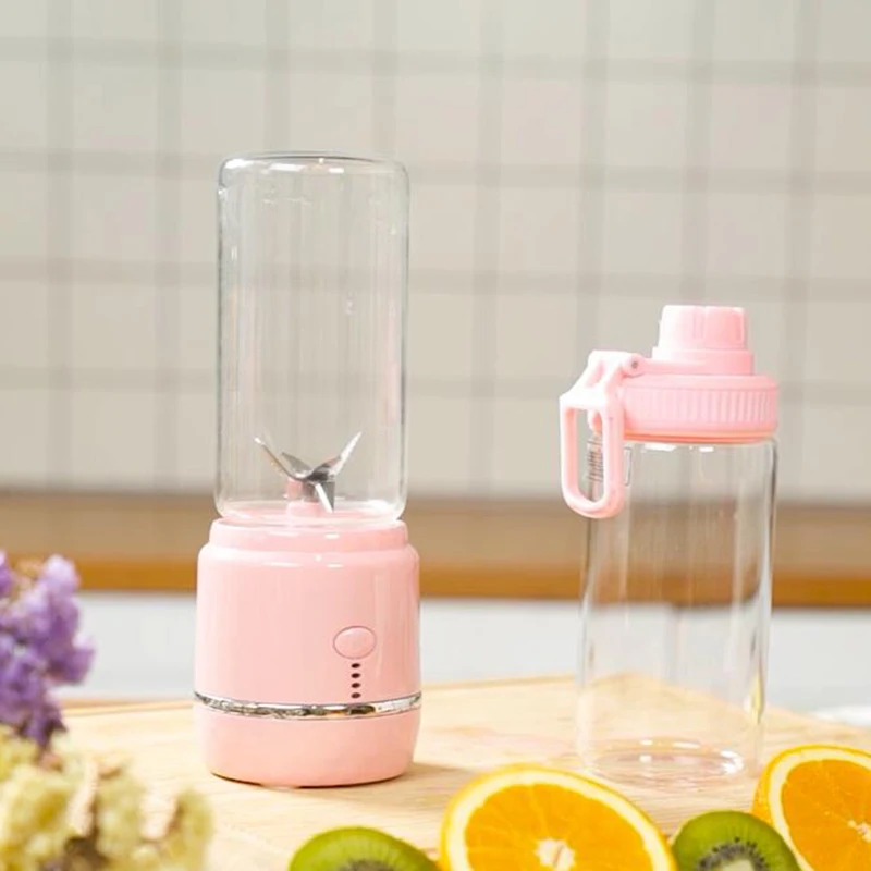 Портативный блендер для сока перезаряжаемый через USB с двойной чашкой Миксер
