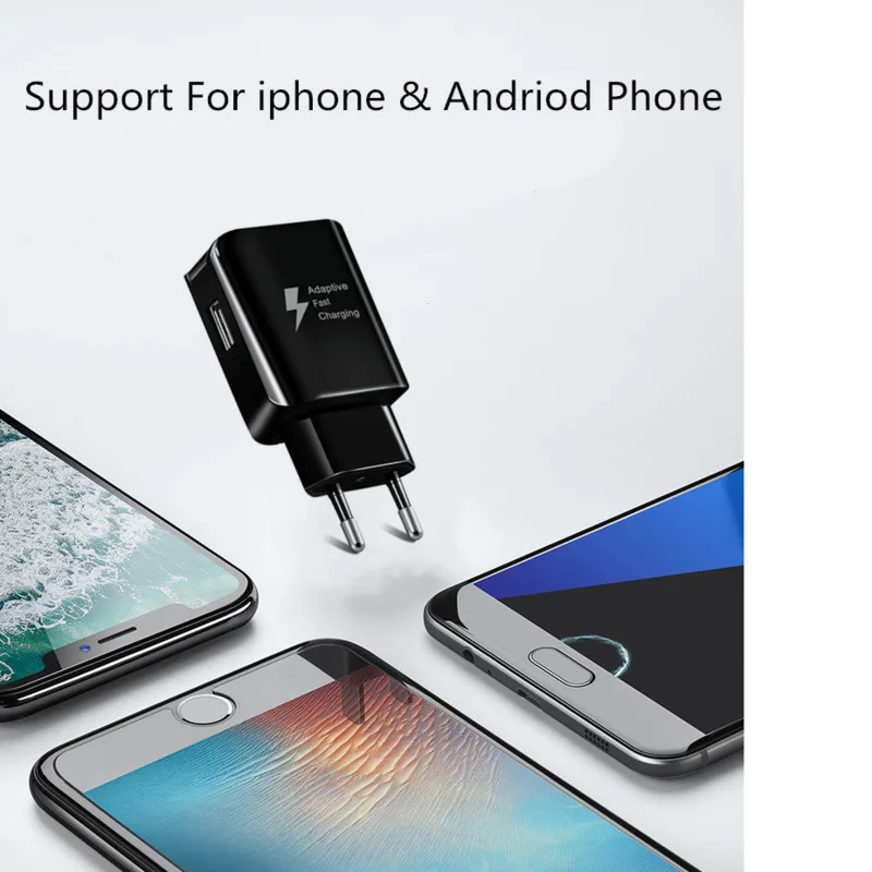 Универсальное USB зарядное устройство для телефона ЕС США вилка дорожная стена Быстрая Зарядка адаптер зарядное устройство для мобильного телефона s для samsung huawei xiaomi iphone