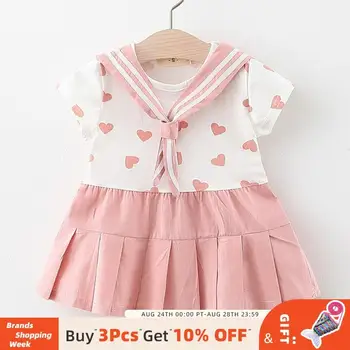 

Bear Leader Baby Dresses New Summer Toddler Newborn Baby Girls Cute Dress Print Pattern Princess Outfits Baby Birthday Clothing