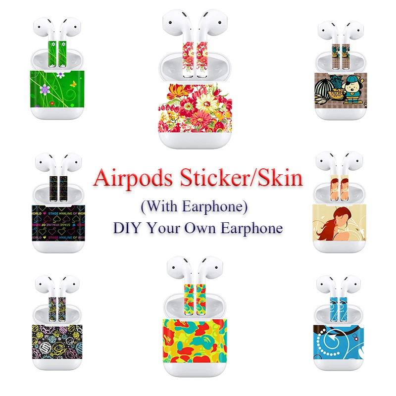 

Flower Design Protective Sticker Skin Cover Sleeve Sticker Hot Sale Decal Sticker For Apple Airpods