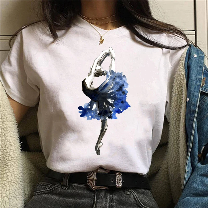 ERNESTNM Fashion Tops Tees Women T Shirt Casual Large Size Loose Harajuku Short Sleeve Female Summer Cartoon Funny T-Shirt | Женская
