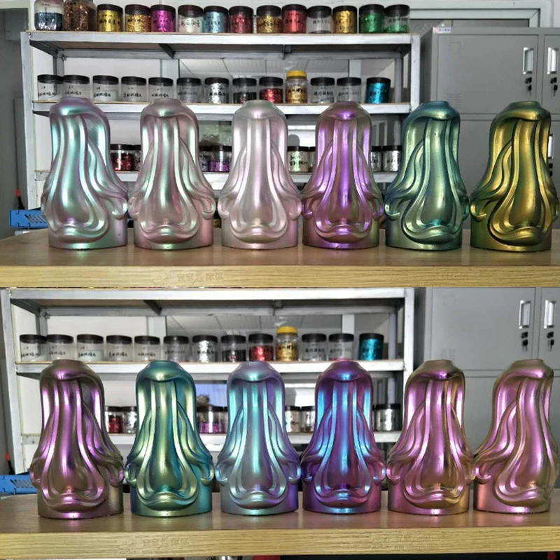 YB56 Chameleon Pigments Acrylic Paint Chameleon Powder Coating Dye for Cars Arts Crafts Nails Decora