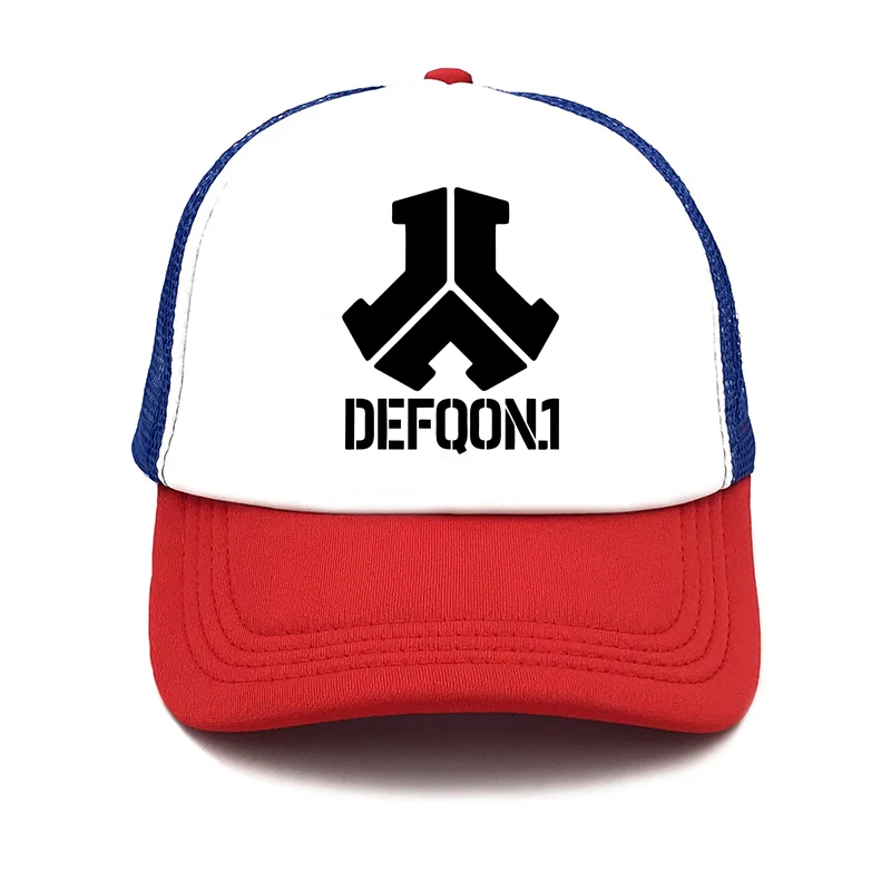 Blue red Новая мода Defqon.1 рок-группа летние wo мужские бейсболки мужские повседневные Хип-хоп мужские s Snapback сетчатая шапка водителя грузовика - Цвет: Blue red