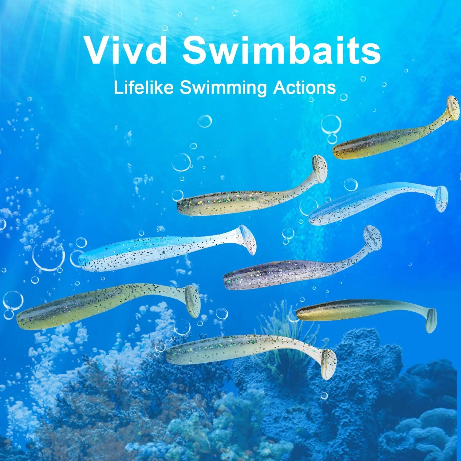 10pcs/Lot Fishing Jig Wobblers Soft Lures 70mm 55mm Easy Shiner Double Color Silicone Artificial Bait Swimbait Carp Bass Tackle