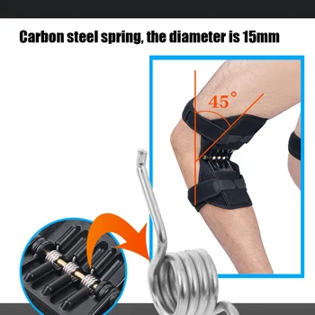 

1pair Mountain Climbing Running Knee booster Knee Pad Knee Joint Protection Massager Tools Unisex PadSport Spring Knee Strap