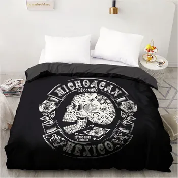 

3D Printed Custom Design Duvet Cover Quilt Comforter Blanket Case Covers Bedding Set Black Skull King Queen Full Twin Sizes