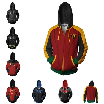 

Anime Hoodie Sweatshirts Movie Batman Partner Robin Cosplay Clothing Costumes Men Jackets Coat Top