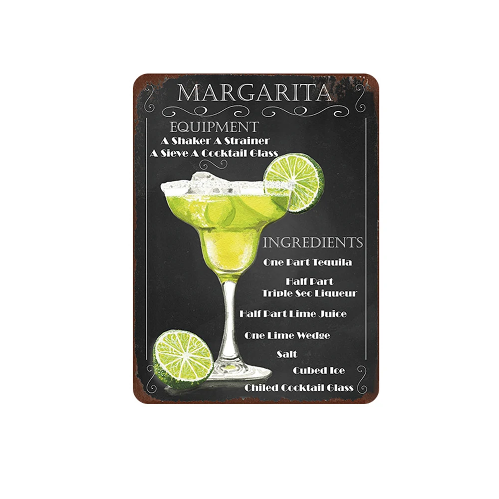 Барная открытая летняя пивная Ретро металлическая жестяная вывеска Mojito Martini CUBA