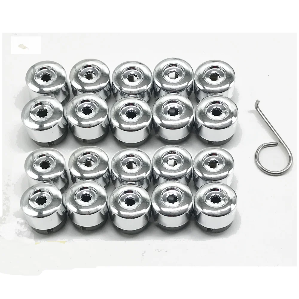 SKTOO 20pcs Chrome Color Car Wheel Lug Nut Bolt Cover Plugs for VW
