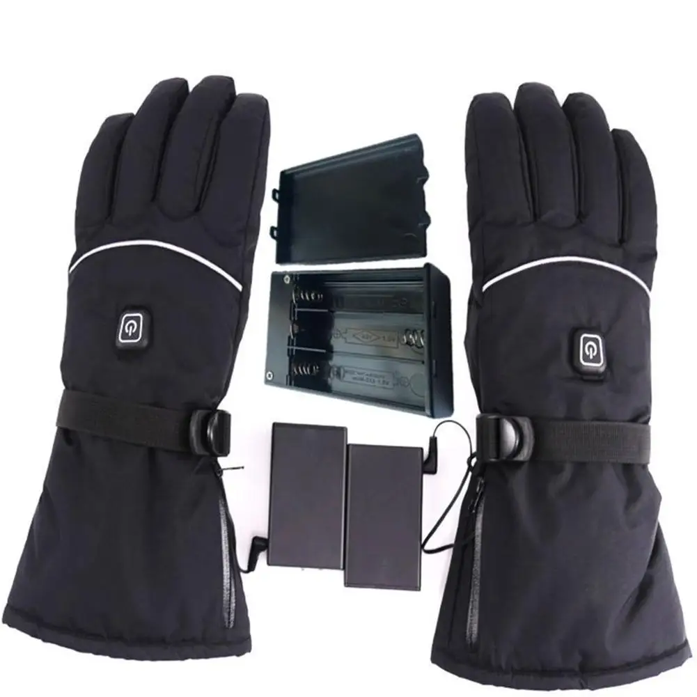

1 Pair Winter USB Hand Warmer Electric Thermal Heating Heated Gloves Battery Powered For Men And Women Motorcycle Ski Gloves