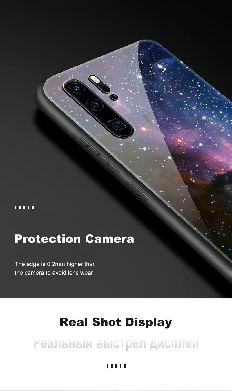 Для huawei P20 P30 Lite Plus Honor 6X чехол из закаленного стекла Nova3i P Smart Pro Y6 Y7 Prime Y9 Pro окрашенная темная сумка