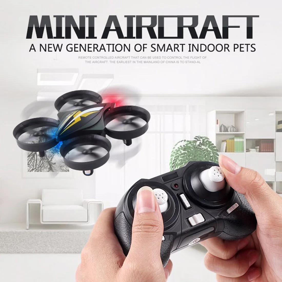 

Mini Drone Headless 3D Roll One Key Return Quadcopter 6-Axle Gyro LED 2.4G RC Helicopter 8.5*8.5*2.5cm VS H36 E010 Drone Kid Toy