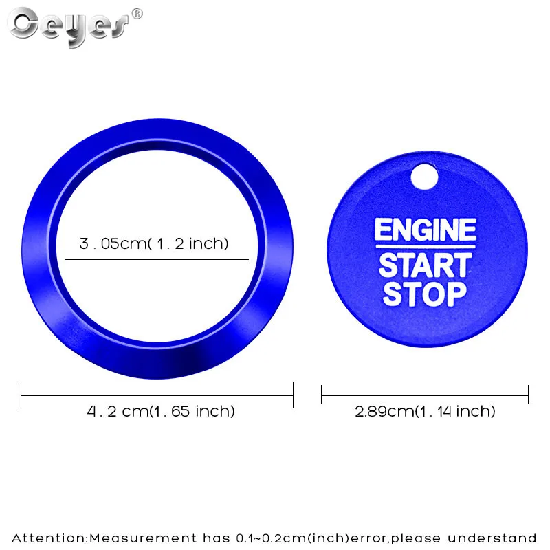 Ceyes 1 шт. аксессуары для стайлинга автомобилей зажигание старт стоп двигатель крышка кнопки запуска подходит для Ford Explorer Edge Mustang Fusion стикер