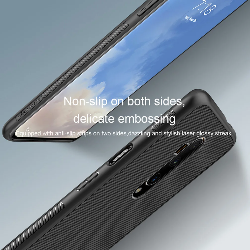 Для Oneplus 7T чехол NILLKIN роскошный чехол из синтетического волокна для телефона защитный чехол для Oneplus 7T Pro задняя крышка
