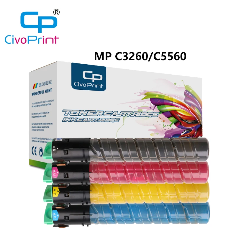 

civoprint Compatible MP C3260 C5560 mpc5560 copier Toner Cartridge For Ricoh MP C3260 5560 SDC555 LC155 printer