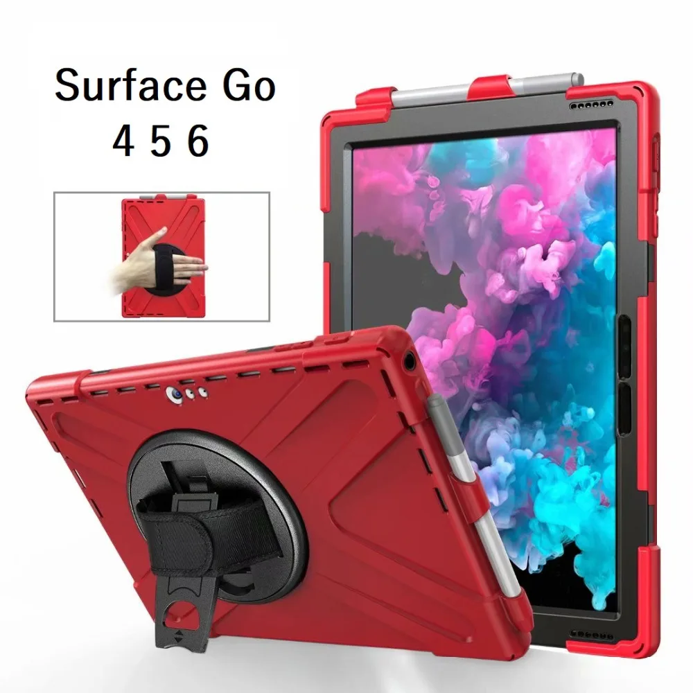 Сверхпрочный чехол для microsoft Surface go 4, 5, 6, чехол, вращающийся на 360 градусов, противоударный чехол-подставка для карандашей, чехол для Surface go 4, 5, 6, чехол