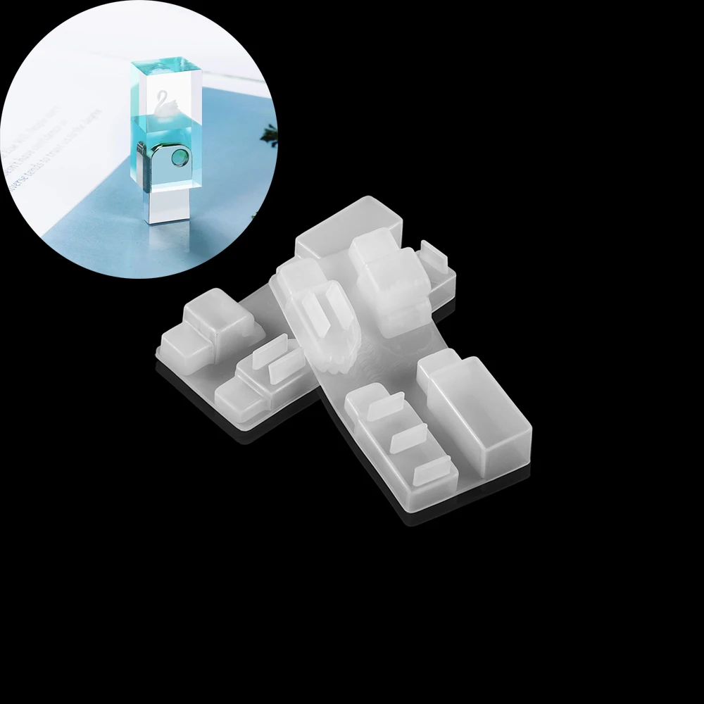 

1set Crystal Epoxy Mould U-Disk Epoxy Resin Molds Storage Hard Drive Resin Epoxy Mold Silicone For DIY Jewelry Making Supplies