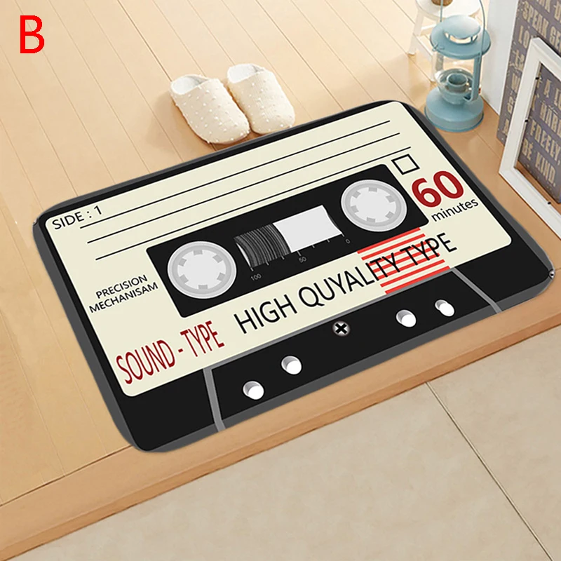 Retro Cassette Music Tape Floor Bathroom Doormat