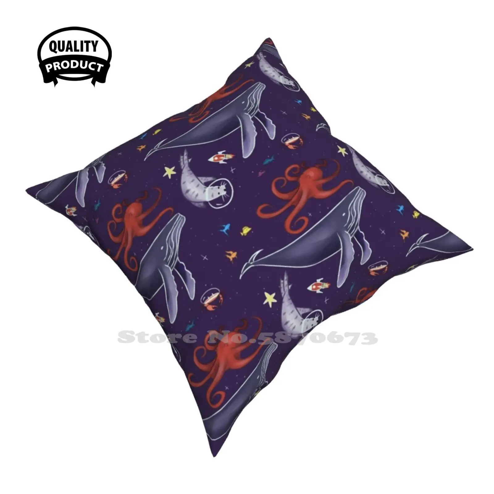 Ocean Life In Space Bedroom Office Hug Federa Whale Octopus Crab Seal Fish Ocean Life Marine Life Marine Life Pattern Ocean