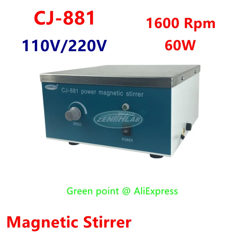 

New High Power Magnetic Stirrer CJ-881, Speed Range Start Up 1600 Rpm, Stirring Power 60W , Brushless Machine 110V/220V