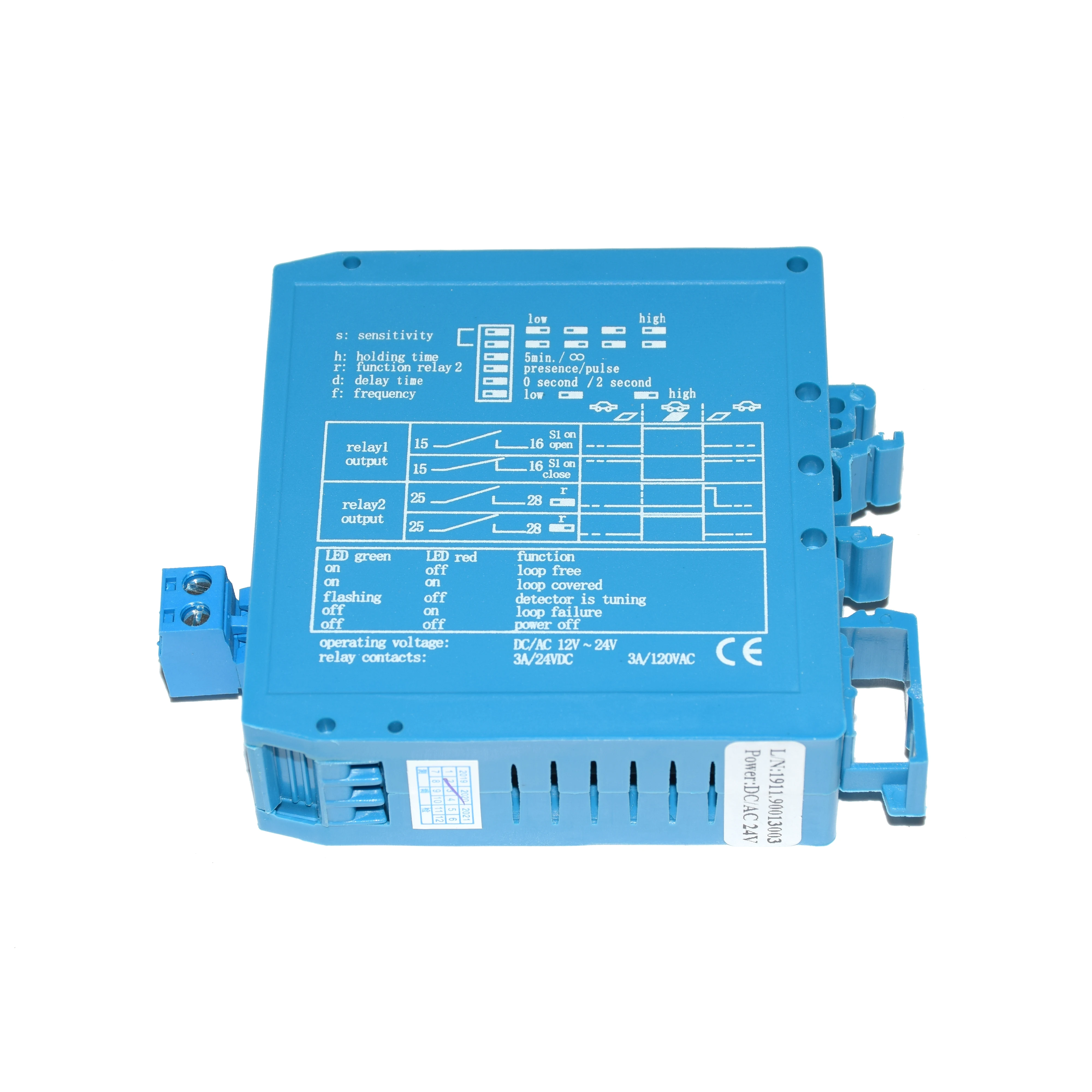 Detector de bucle para vehículo, Autocontrol magnético, doble clase ajustable, 12V/24V de CC, M1H, Control de señal