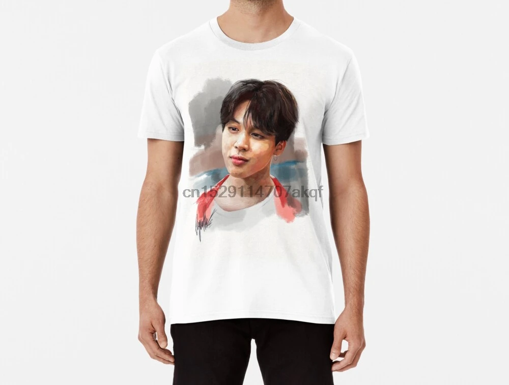 Мужская забавная футболка Jimin Painting K Pop fanart женские футболки | одежда