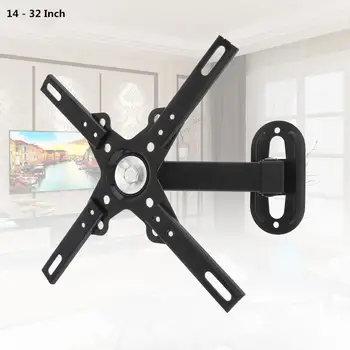 

12KG Adjustable TV Wall Mount Bracket Flat Panel TV Frame Support 30 Degrees Small Wrench 14-32 Inch LCD LED Monitor Flat Pan