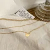 vintage necklace on neck Gold chain Women's jewelry layered accesories for girls clothing aesthetic Gifts fashion Pendant 2022 ► Photo 3/6