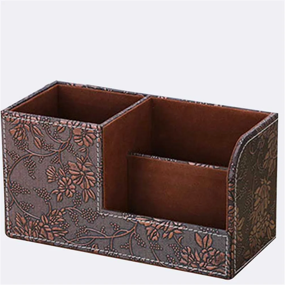 

1pc Multi-function PU Desk Organizer Stationery Pen Storage Box Organizer GV99