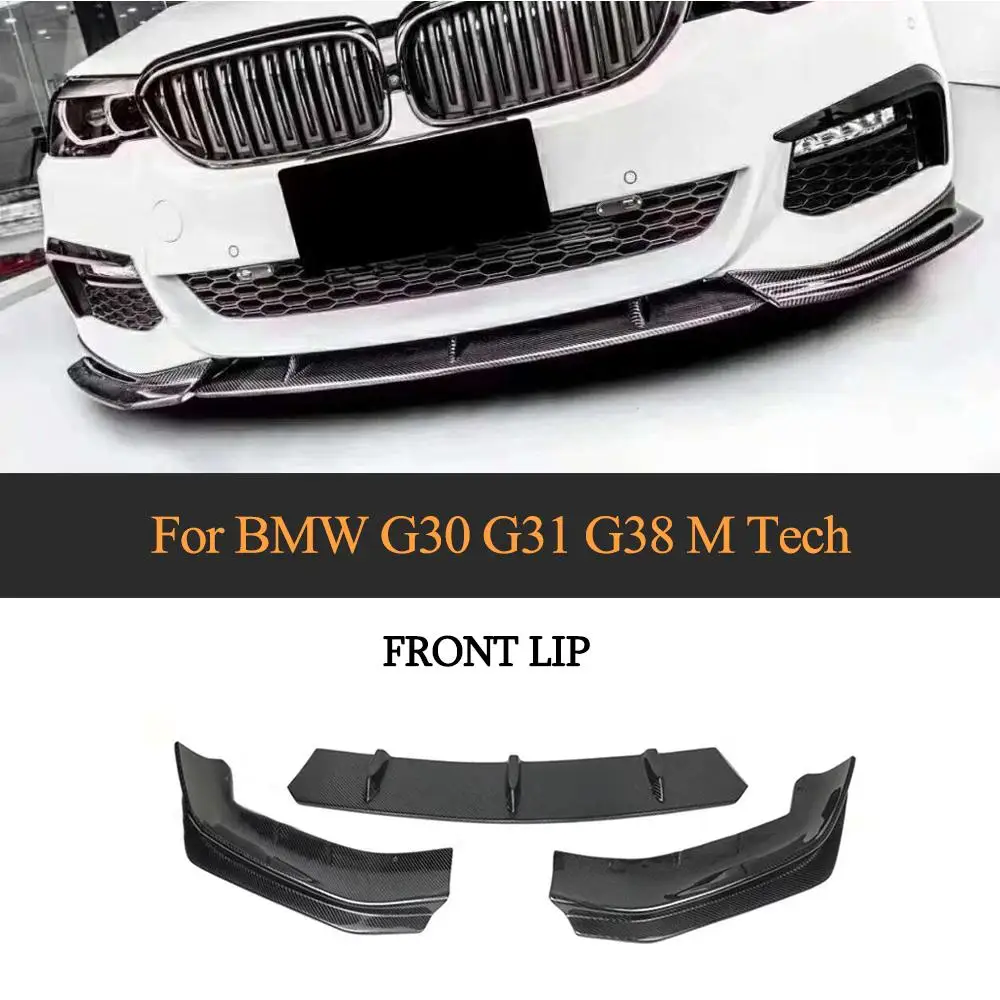 

Car Front Bumper Lip Spoiler for BMW 5 Series G30 G38 M Sport 2017 - 2019 Carbon Fiber Bumper Lip Diffuser