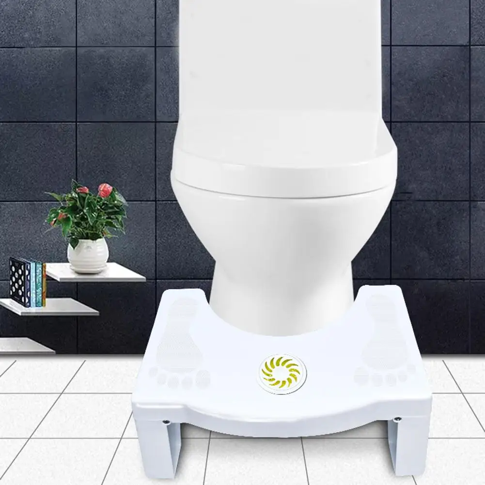 

Plastic Foldable Toilet Footstool Strong Bearing Capacity Bathroom Non-slip Squatting Stool for Children Auxiliary Tool
