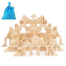 162 Pieces Wooden Cubes For Making Craft DIY Blocks House Designer Kids Brick Model Kit Educational Toys