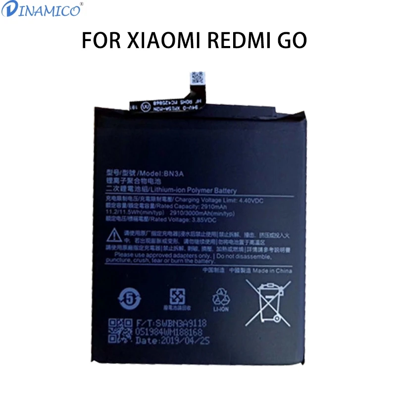 

Dinamico For Xiaomi Redmi Go BN3A Battery Replacement For Redmi Go MobilePhone Battery Repair Parts Free Shipping