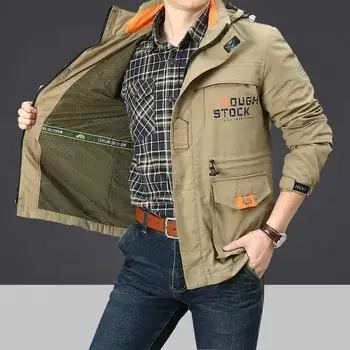 

2020 new spring and autumn coat men's thin outdoor windbreaker jacket jacket foreign trade Europe and the United States tooling