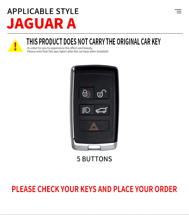 Portachiavi portachiavi in lega di zinco di alta qualità per Land Rover Range Rover Discovery 5 Sport 2018 2019 per Jaguar XEL E-PACE 2019 - Hec3f825f4e2747dd9718a480ece34ff9l