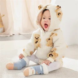 Baby Socks Children's Home Floor Socks 2021 Autumn And Winter Plus Velvet Thick Lamb Velvet Coral Velvet Baby Socks Non-slip