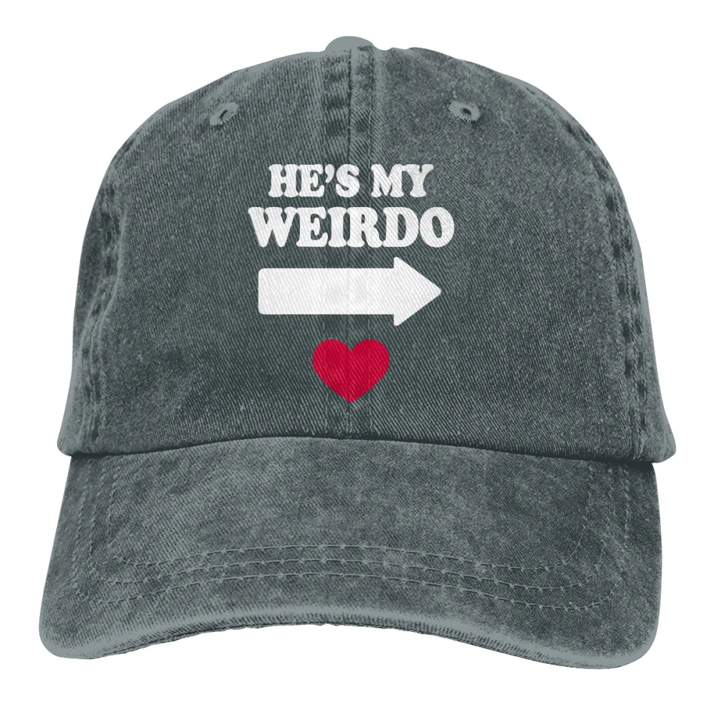 He's My Weirdo Casquette глубокий Хизер унисекс Мужские Женские джинсовые бейсболка с ремешком кепки Регулируемая Гольф папа шляпа