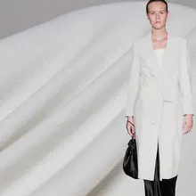 Белый Waxberry Белый Елочка шерстяная ткань шерсть материалы зимнее женское пальто куртка швейная ткань