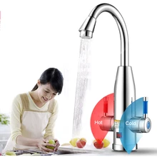 Kbxstart 3400 Вт Мгновенный Электрический кран с двойной ручкой Водонагреватель проточный кран для нагрева горячей и холодной воды двойное использование 220 В