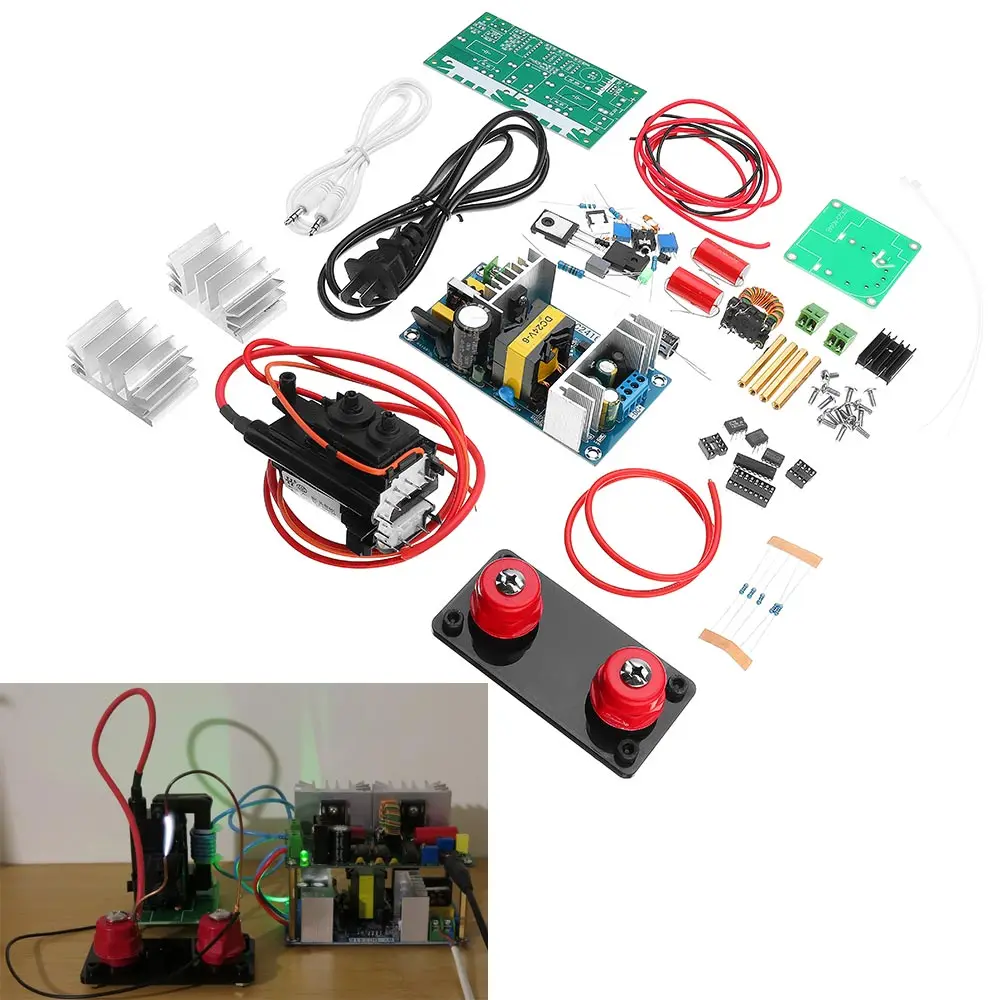 LEORY Мини DIY 24V плазменный громкоговоритель звук Динамик по индивидуальному заказу звуковая катушка наушников с Питание зарядная Модульная плата полный комплект
